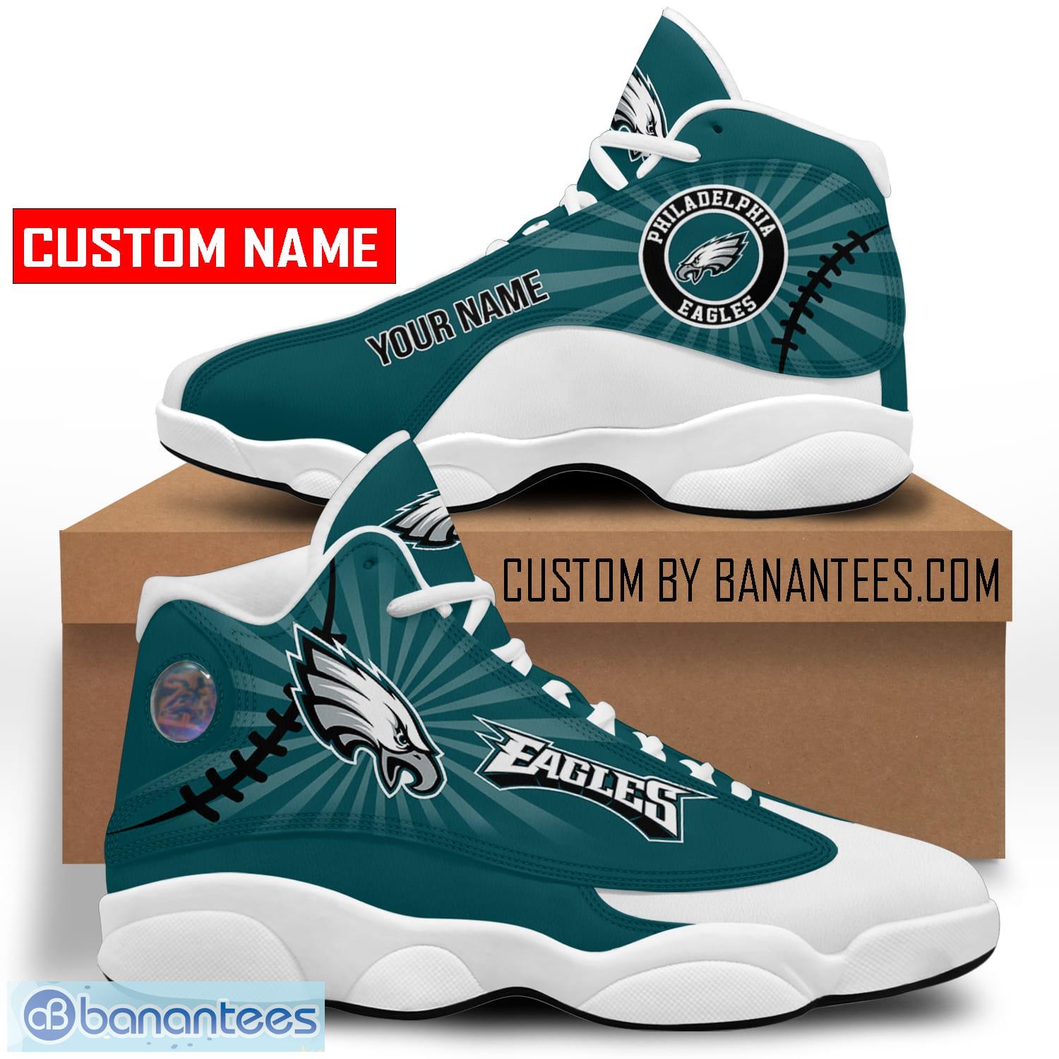 Philadelphia Eagles Air Jordan 13 Custom Name Personalized Shoes