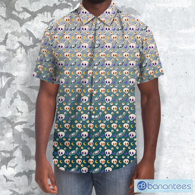 NFL 3D Hawaiian Shirt Men Philadelphia Eagles Shirt Flower Print