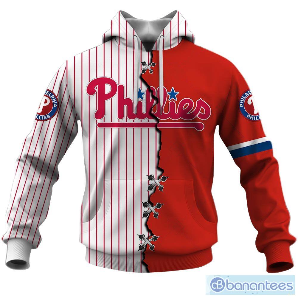 Philadelphia Phillies Custom Number And Name AOP MLB Hoodie Long Sleeve Zip  Hoodie Gift For Fans - Banantees