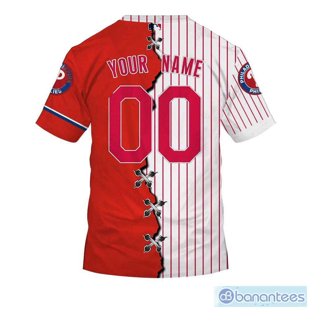 Philadelphia Phillies Custom Number And Name AOP MLB Hoodie Long