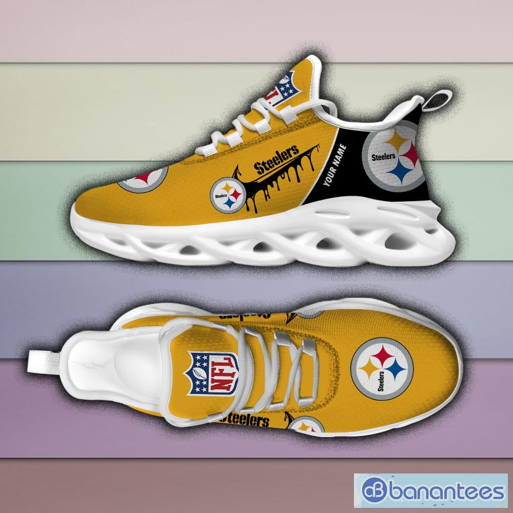 Custom Name Pittsburgh Steelers Sneakers Max Soul Shoes For Men