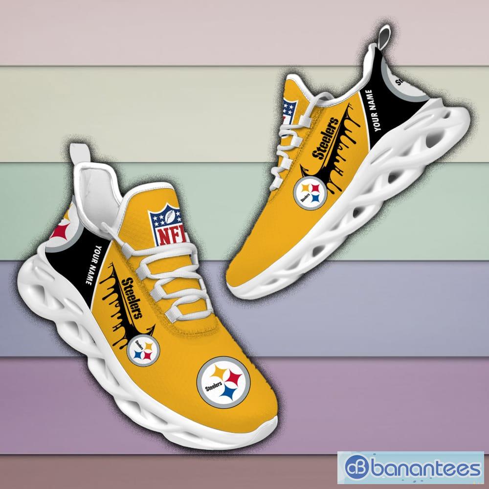 Custom Name Pittsburgh Steelers Sneakers Max Soul Shoes For Men