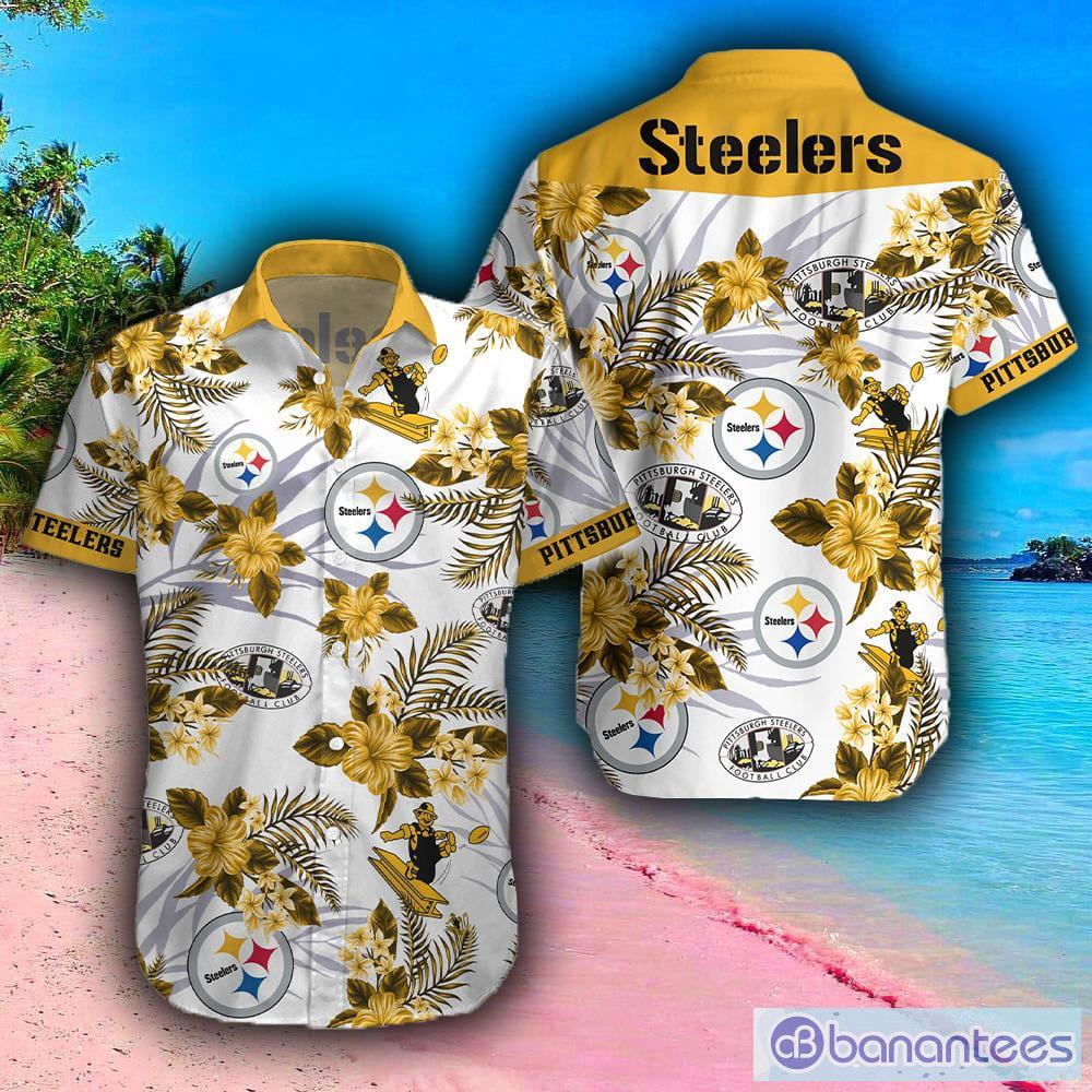 Pittsburgh Steelers Custom Name NFL Hawaiian Shirt And Shorts Gift For Men  And Women Fans - Banantees