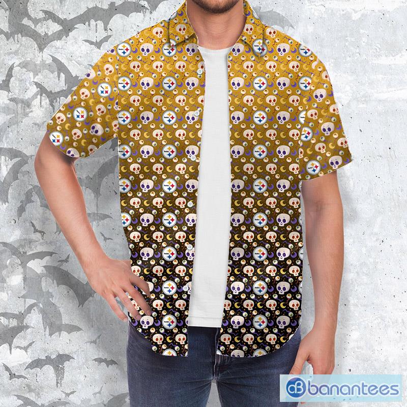 Pittsburgh Steelers Hawaiian Shirt Tropical Pattern Coconut Tree