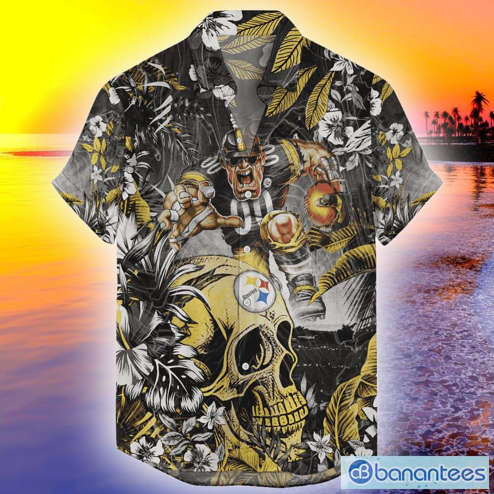 Pittsburgh Steelers Skull Hoodies Full Over Print - Banantees