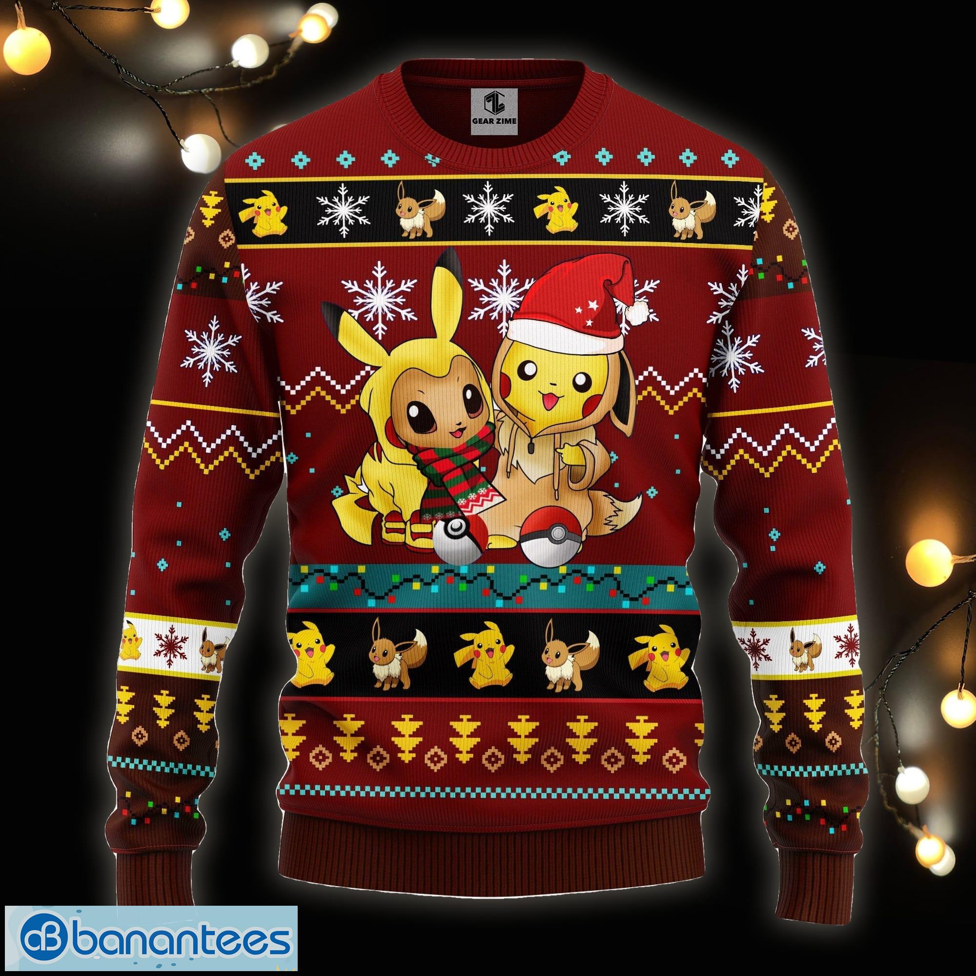 Eevee Pokemon Ugly Christmas Sweater For Men Women - Banantees