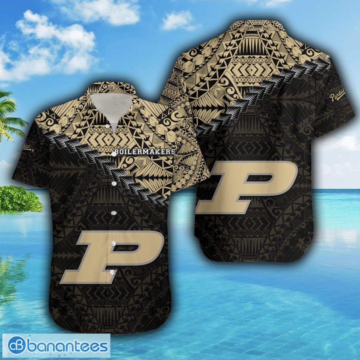 Purdue Boilermakers NCAA Custom Name Hawaiian Shirt For Beach