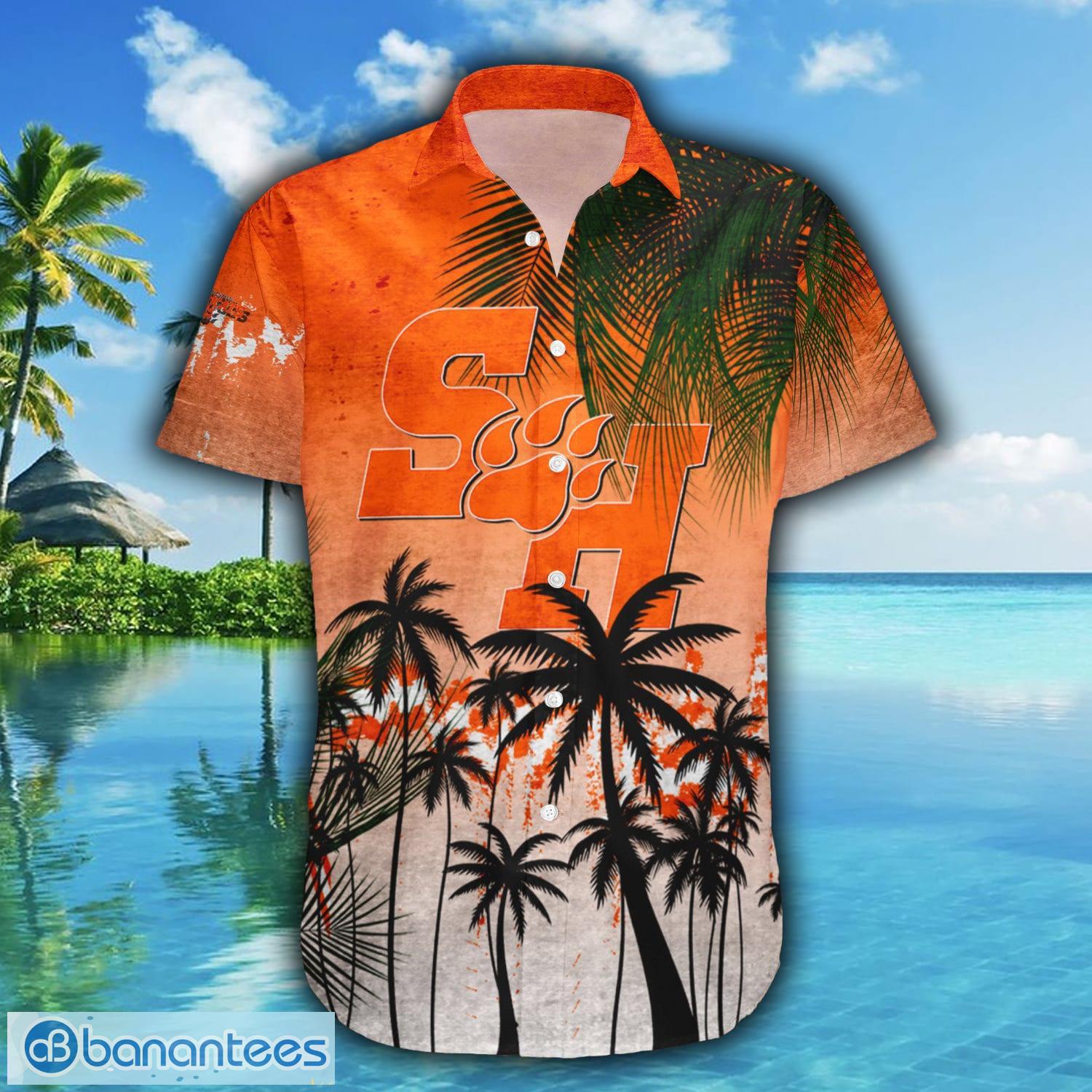 NFL Tennessee Titans Custom Name Logo Palm Trees Pattern Hawaiian Shirt And  Beach Short