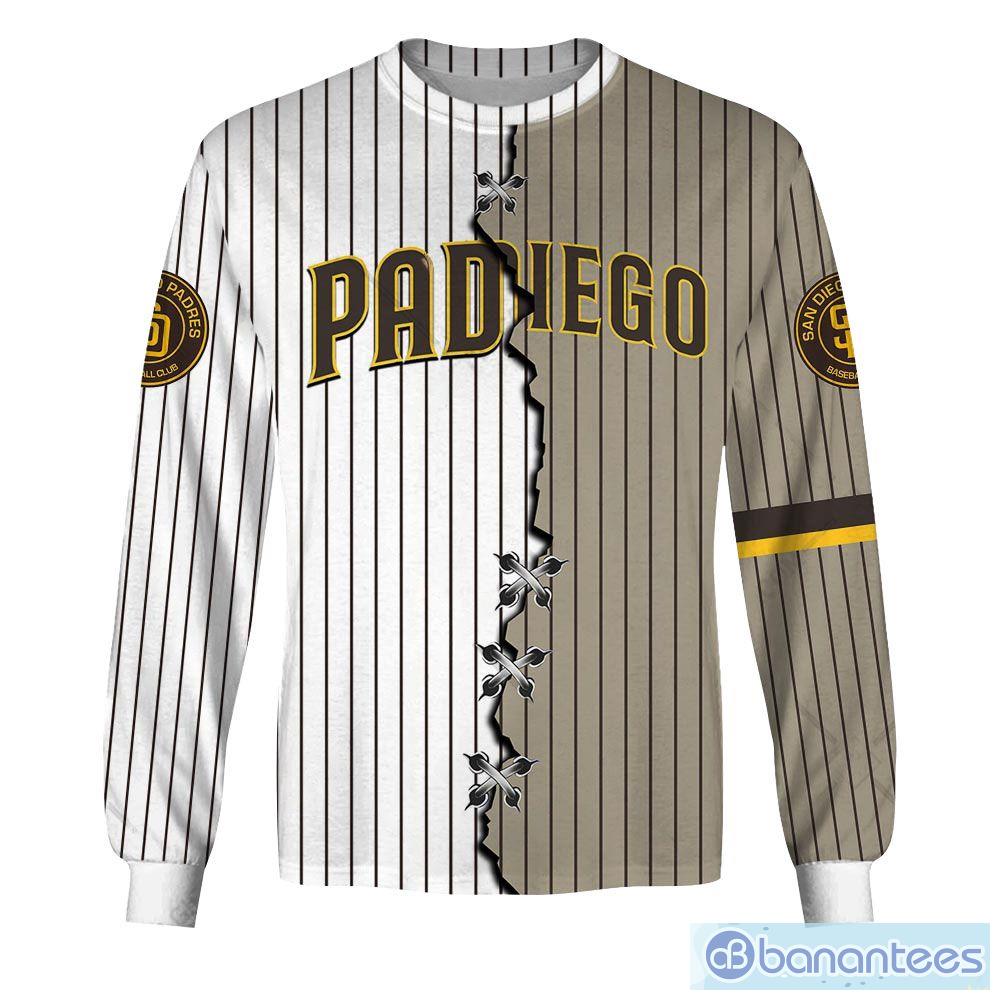 San Diego Padres Custom Number And Name AOP MLB Hoodie Long Sleeve Zip  Hoodie Gift For Fans - Banantees