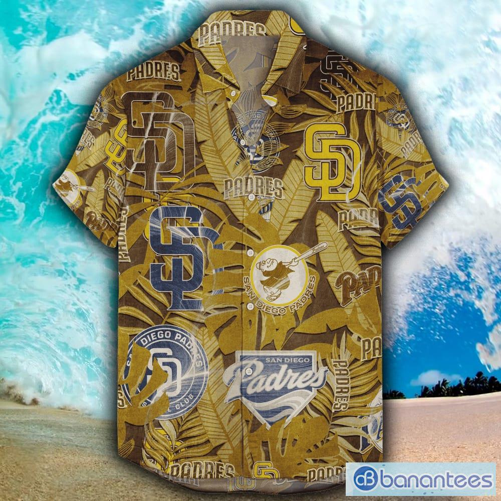 San Diego Padres Hawaiian Retro Logo MLB Summer Beach Men And Women Gift  For Fans - Banantees