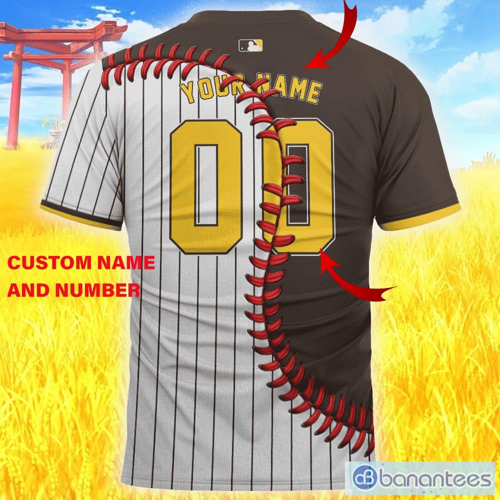 San Diego Padres 3D Baseball Jersey Personalized Name Number