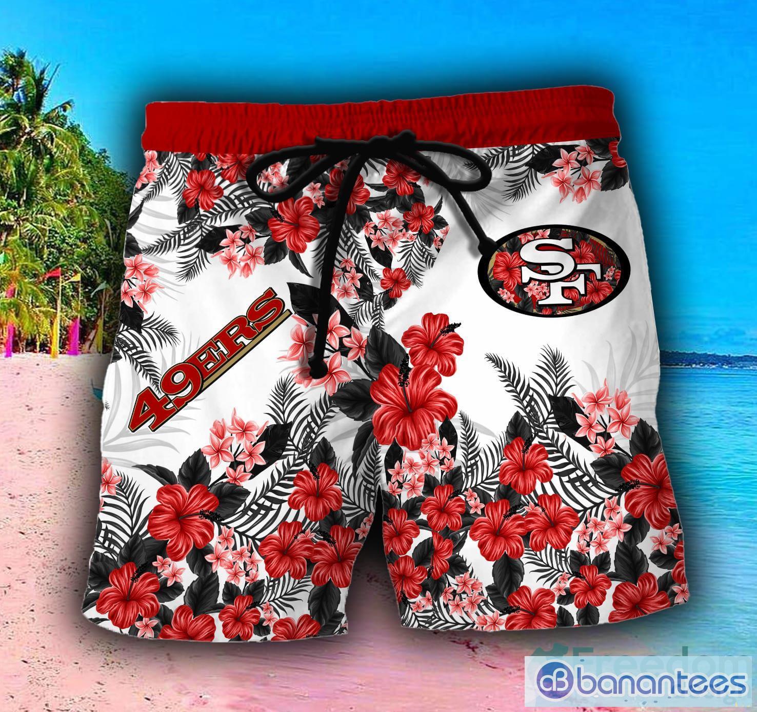 San Francisco 49ers Tropical Hawaiian Shirt And Shorts Summer Beach Set -  Banantees