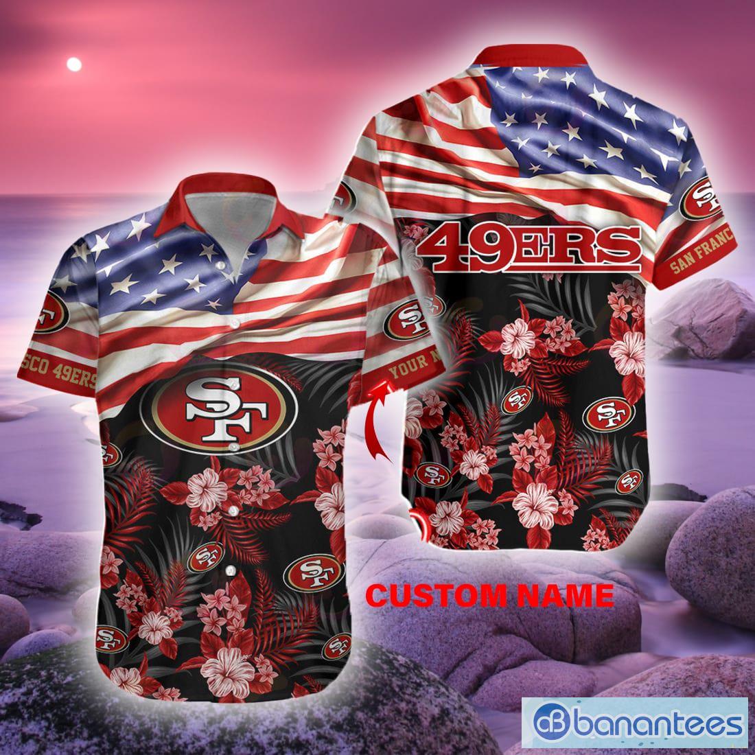 San Francisco 49ers Custom Name NFL Hawaiian Shirt And Shorts Gift