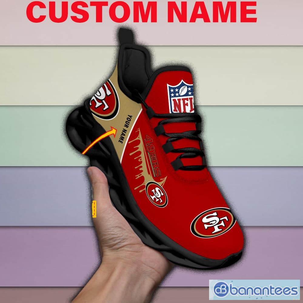 San Francisco 49ers Drip Logo NFL Max Soul Shoes Custom Name For Men And  Women Running Sneakers - Banantees