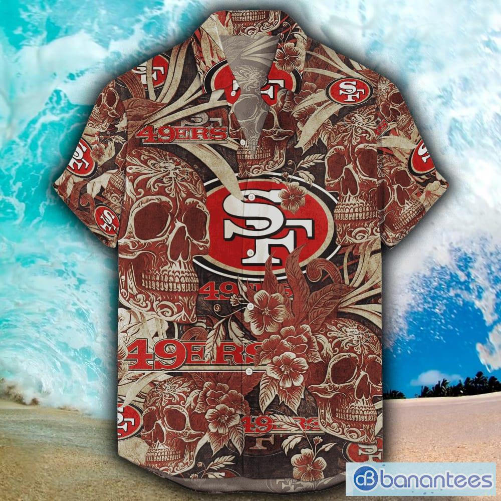 San Francisco 49ers Tropical Skull NFL Beach Hawaiian Shirt Men And Women  For Fans Gift - Banantees