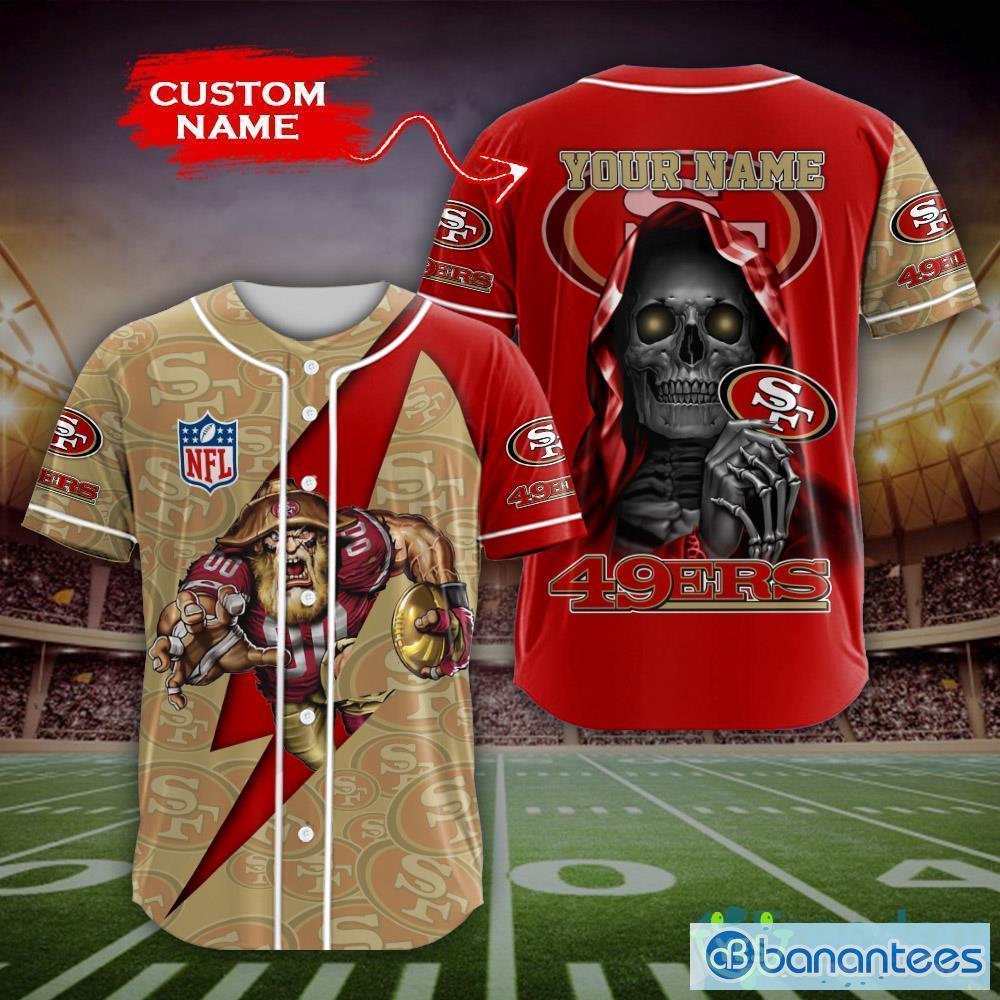 San Francisco 49ers NFL Custom Name Baseball Jersey Shirt Gift For
