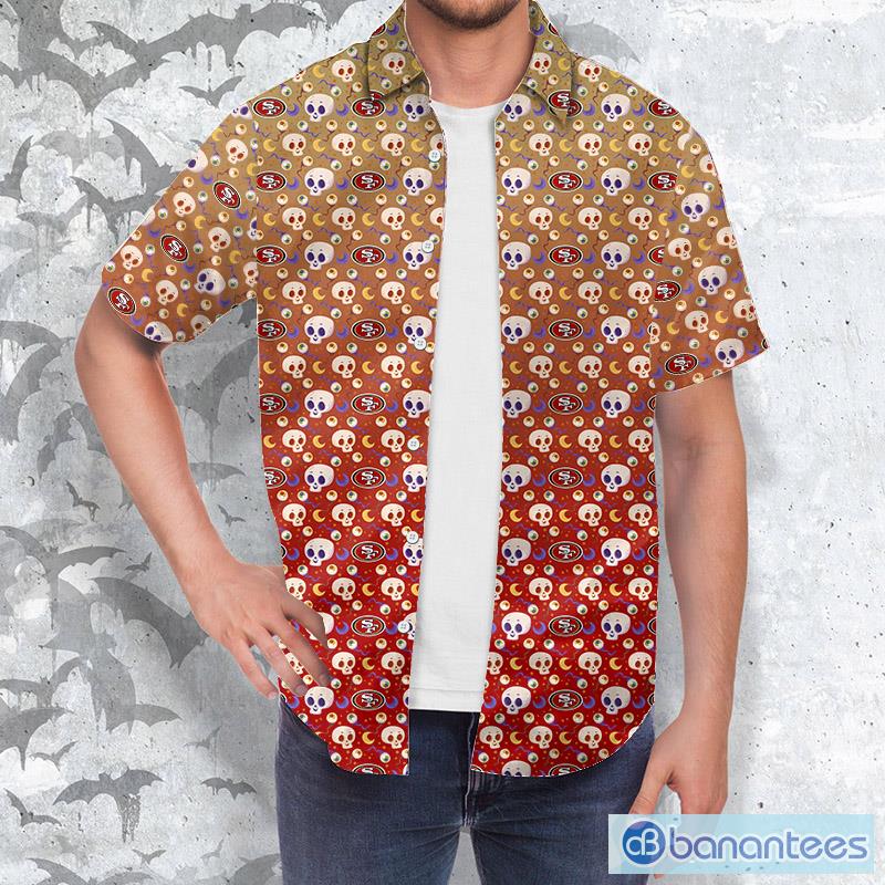 San Francisco 49ers Tropical Skull NFL Design 9 Beach Hawaiian Shirt Men  And Women For Fans Gift - Banantees