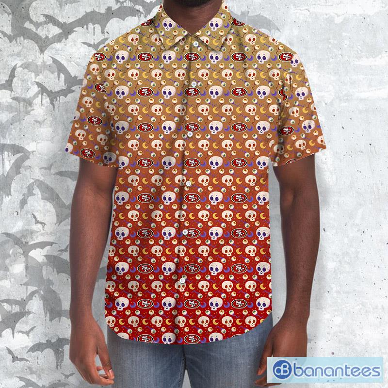 San Francisco 49ers Skull Nfl Hawaiian Shirt For Fans