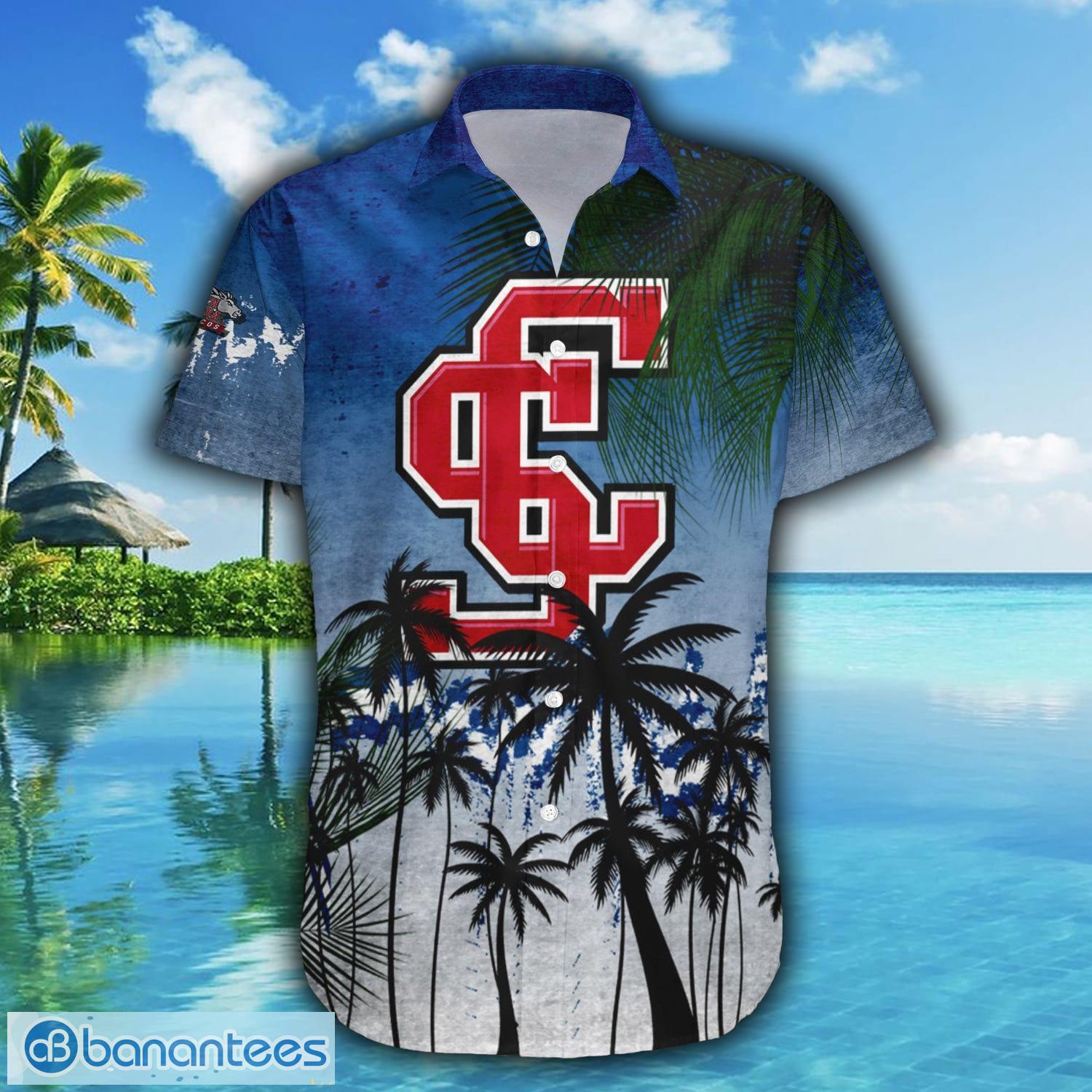 Personalized St. Louis Cardinals All Over Print 3D Short Sleeve Dress Shirt  Hawaiian Summer Aloha Beach Shirt - Light Blue - T-shirts Low Price