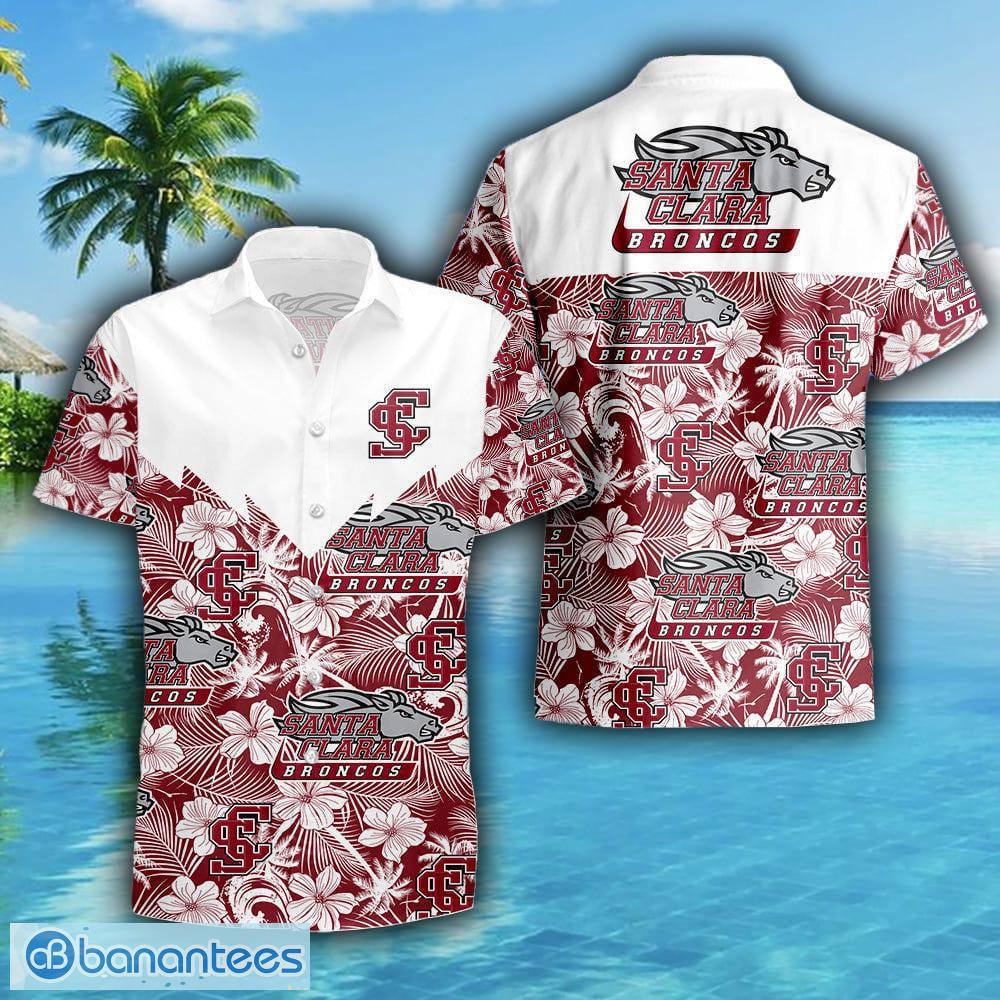 Santa Clara Broncos 3D Hawaiian Shirt Tropical Seamless NCAA Summer Beach  For Fans Gift - Banantees