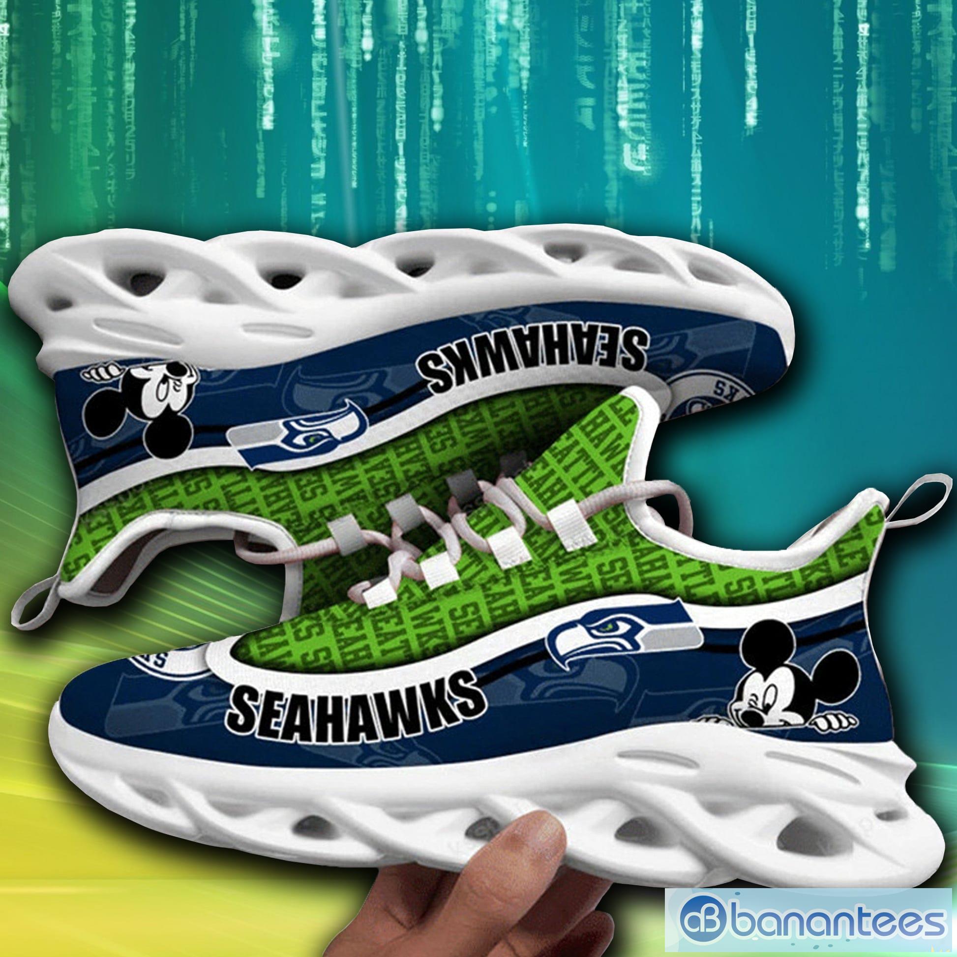 Seattle Seahawks Sport Sneakers NFL Max Soul Shoes - Banantees