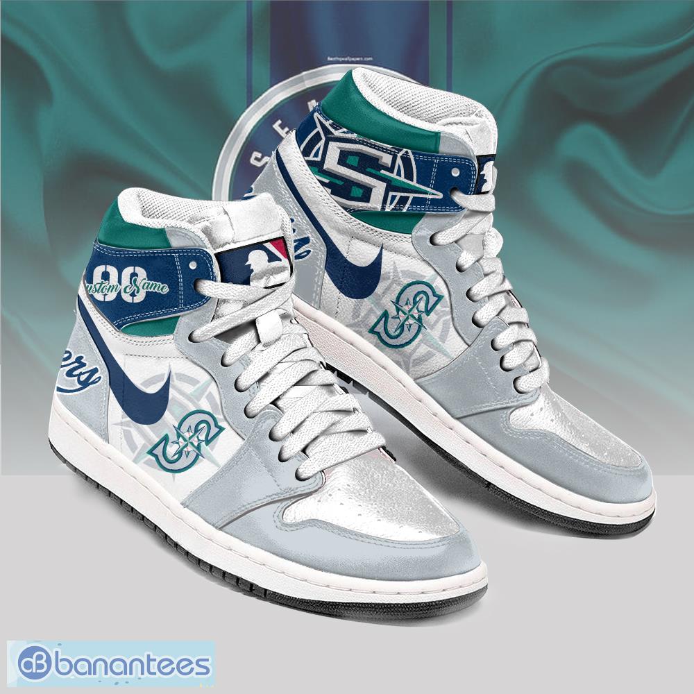 Mlb Seattle Mariners Air Jordan 4 Sneakers Shoes For Men And Women