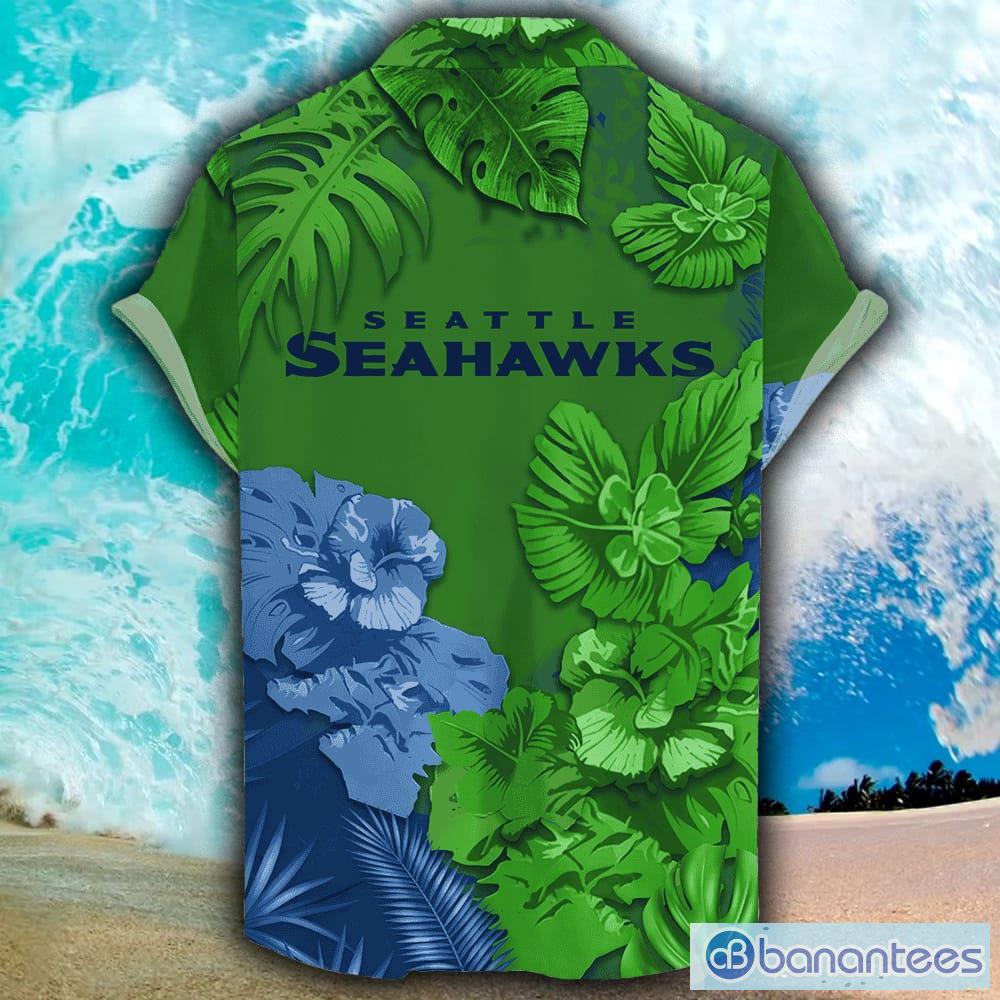 Custom Number And Name Nfl 3D Hawaiian Shirt Seattle Seahawks Logo Custom  Hot Men And Women For Fans - Banantees