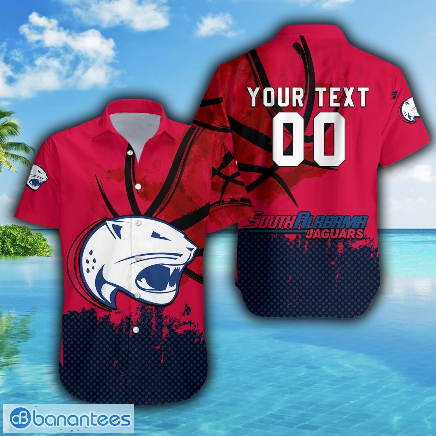 South Alabama Jaguars 3D Hawaiian Shirt Basketball Net Grunge PatternNCAA  Summer Beach For Fans Gift - Banantees