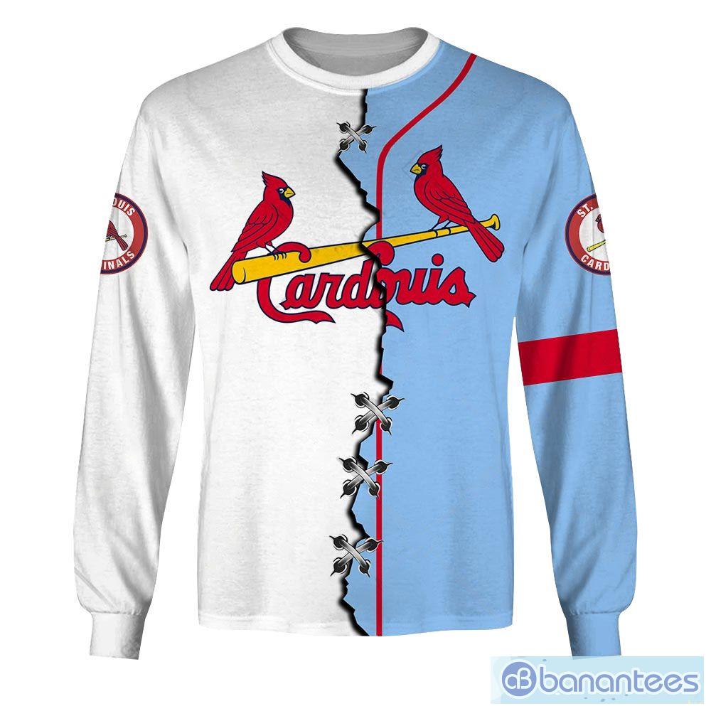 St. Louis Cardinals Custom Number And Name AOP MLB Hoodie Long