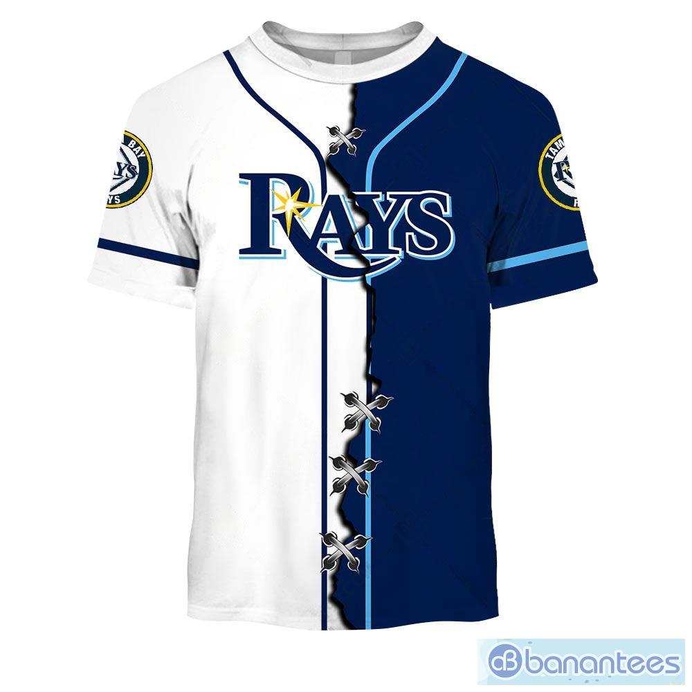 Tampa Bay Rays Custom Number And Name AOP MLB Hoodie Long Sleeve