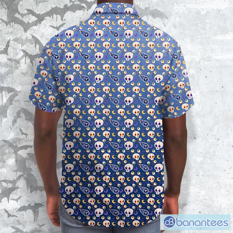 Tennessee Titans Skull And Flower Halloween Hawaiian Shirt For Men And  Women - Banantees