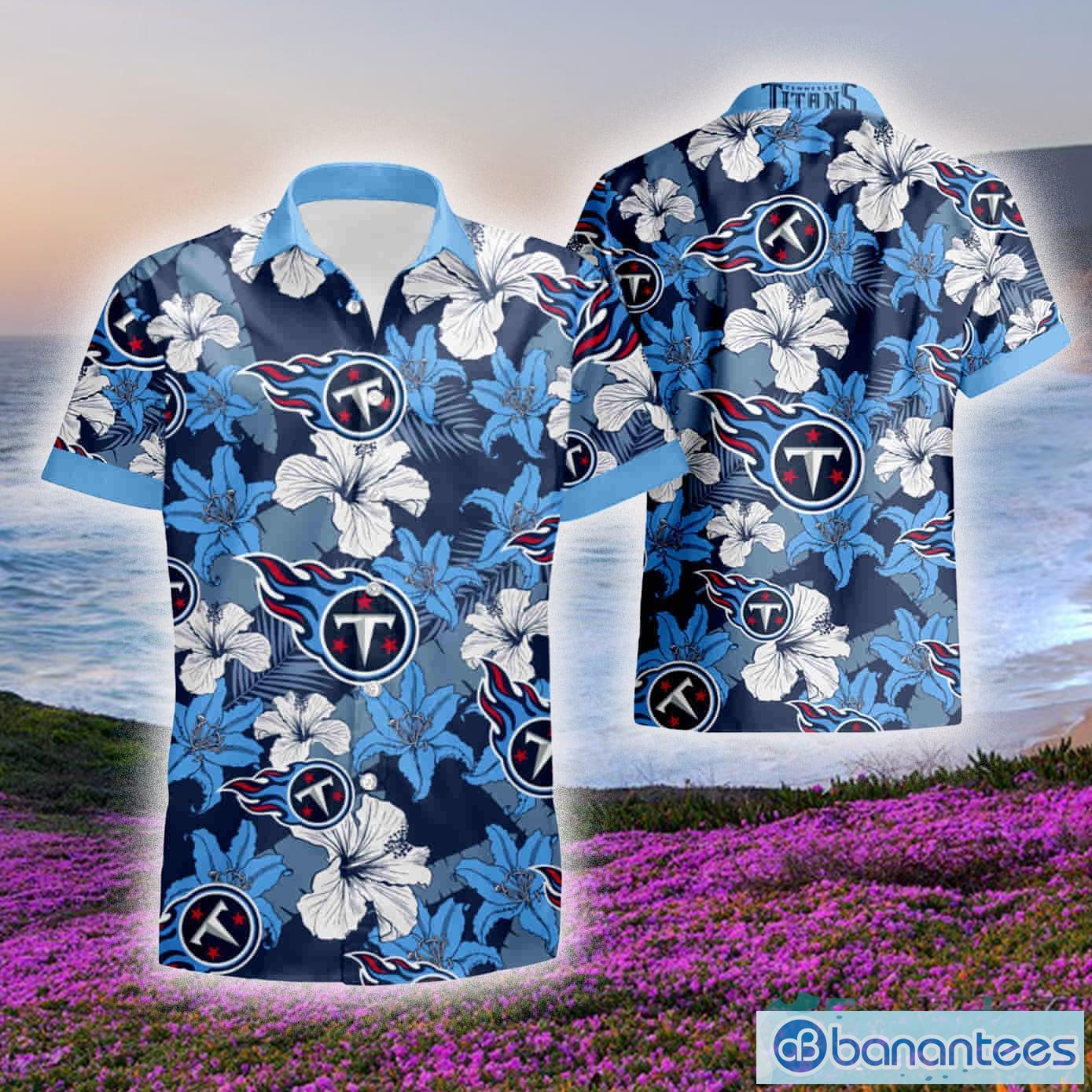 Onres design Tennessee Titans Tropical Flower Aloha Hawaiian Shirt