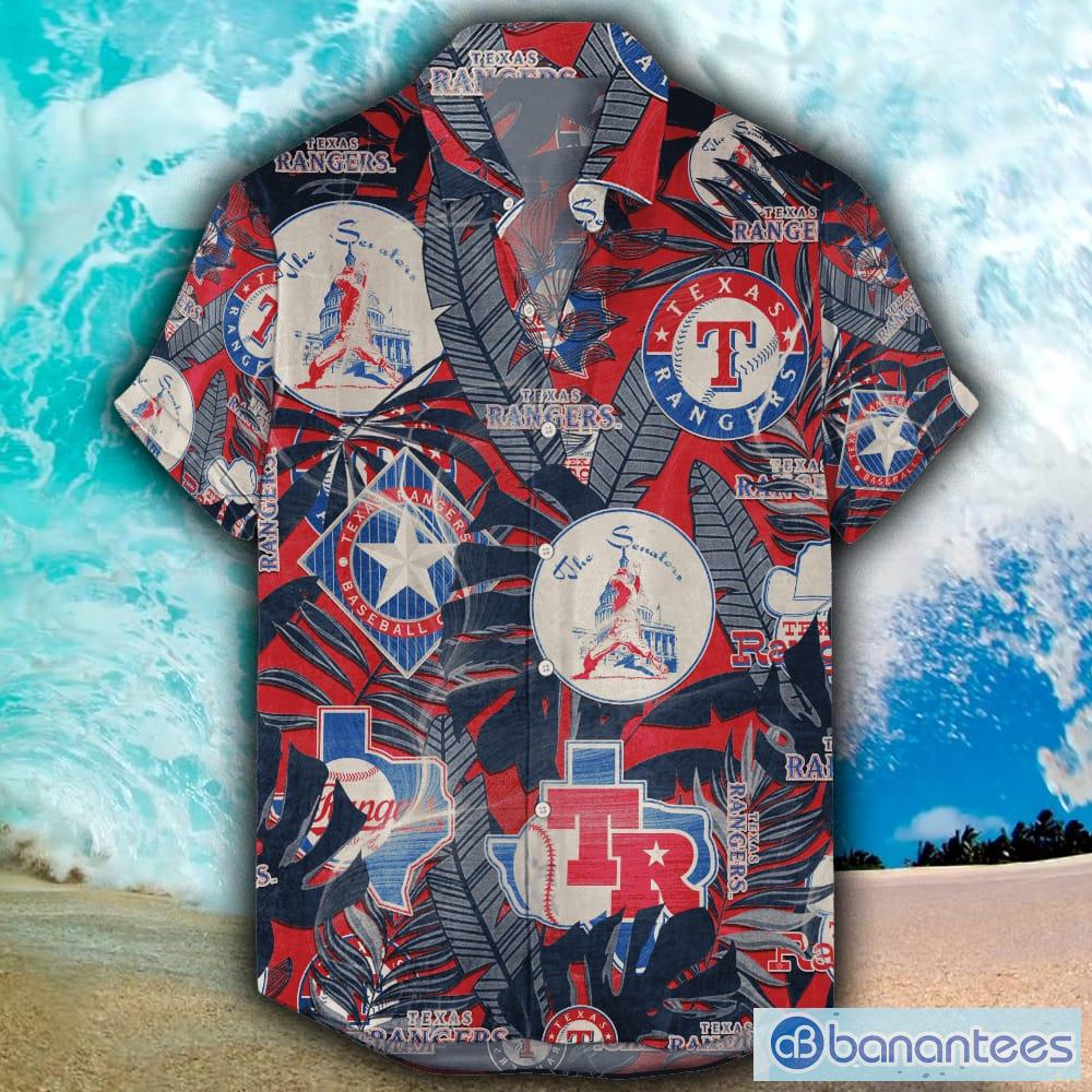 Texas Rangers Hawaiian Retro Logo MLB Summer Beach Men And Women