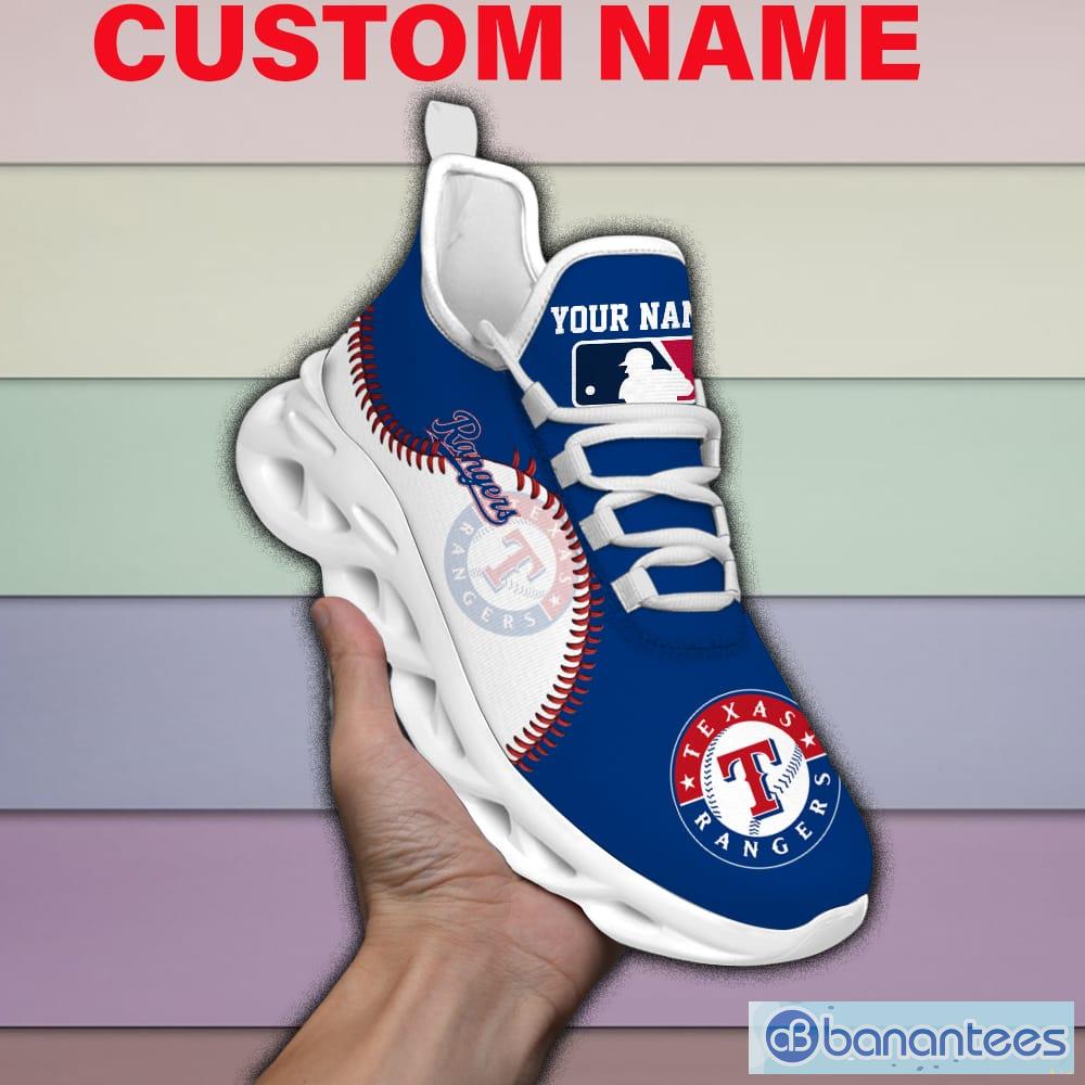 Texas Rangers Mix Jerseys MLB Max Soul Shoes Custom Name For Men And Women Running Sneakers - Texas Rangers-Mix Jerseys MLB 2023 Personalized Max Soul Shoes_1