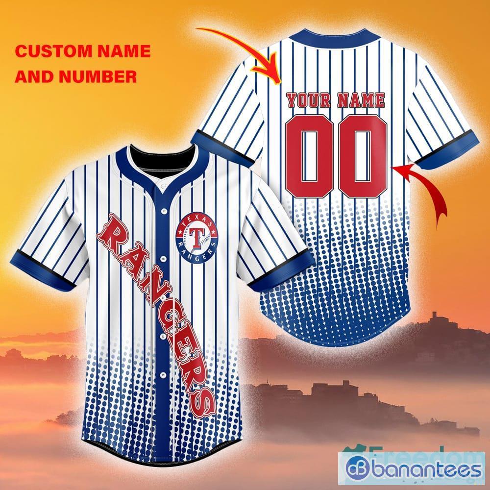 Texas Rangers Personalized Name MLB Fans Stitch Baseball Jersey Shirt