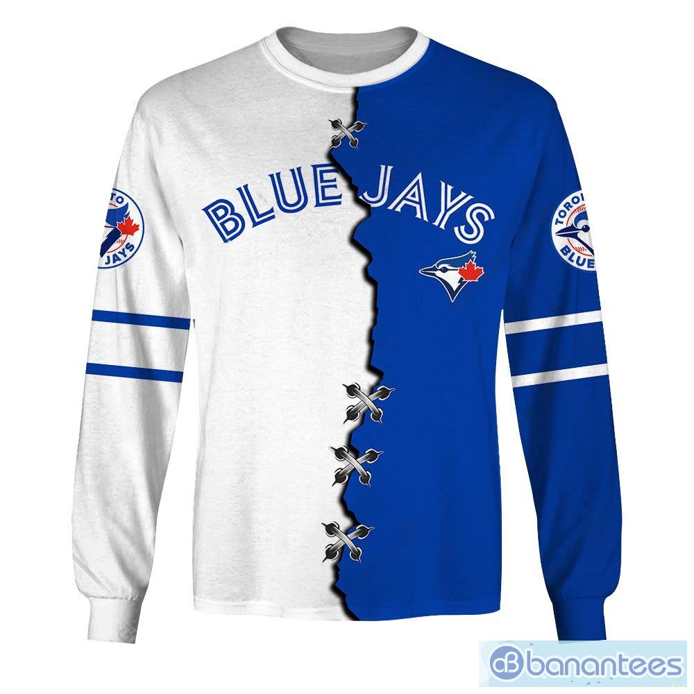 Toronto Blue Jays Custom Number And Name AOP MLB Hoodie Long