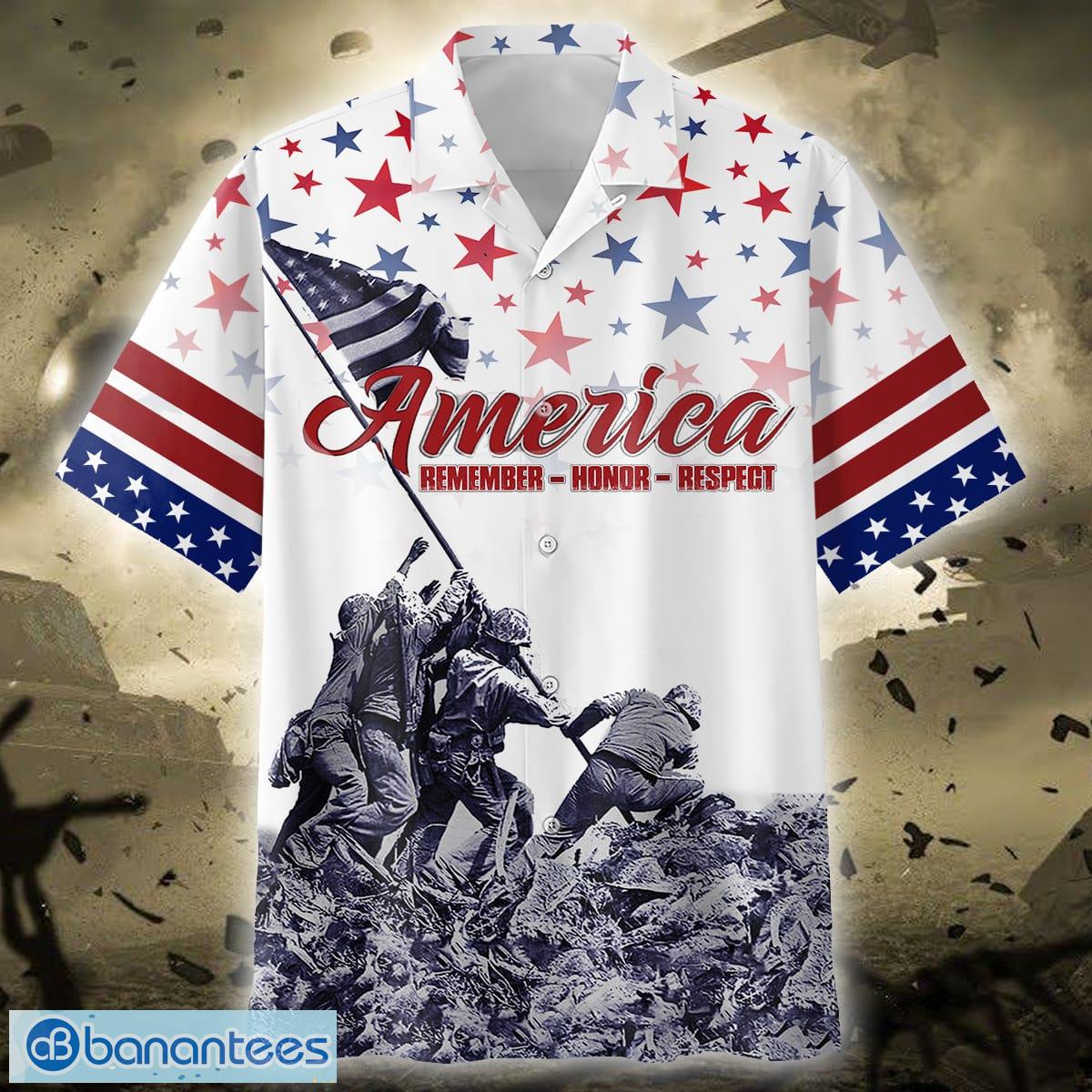 Wings of Freedom and Honor Eagle US Navy Veteran 3D Hawaiian Shirt Men  Women - Banantees