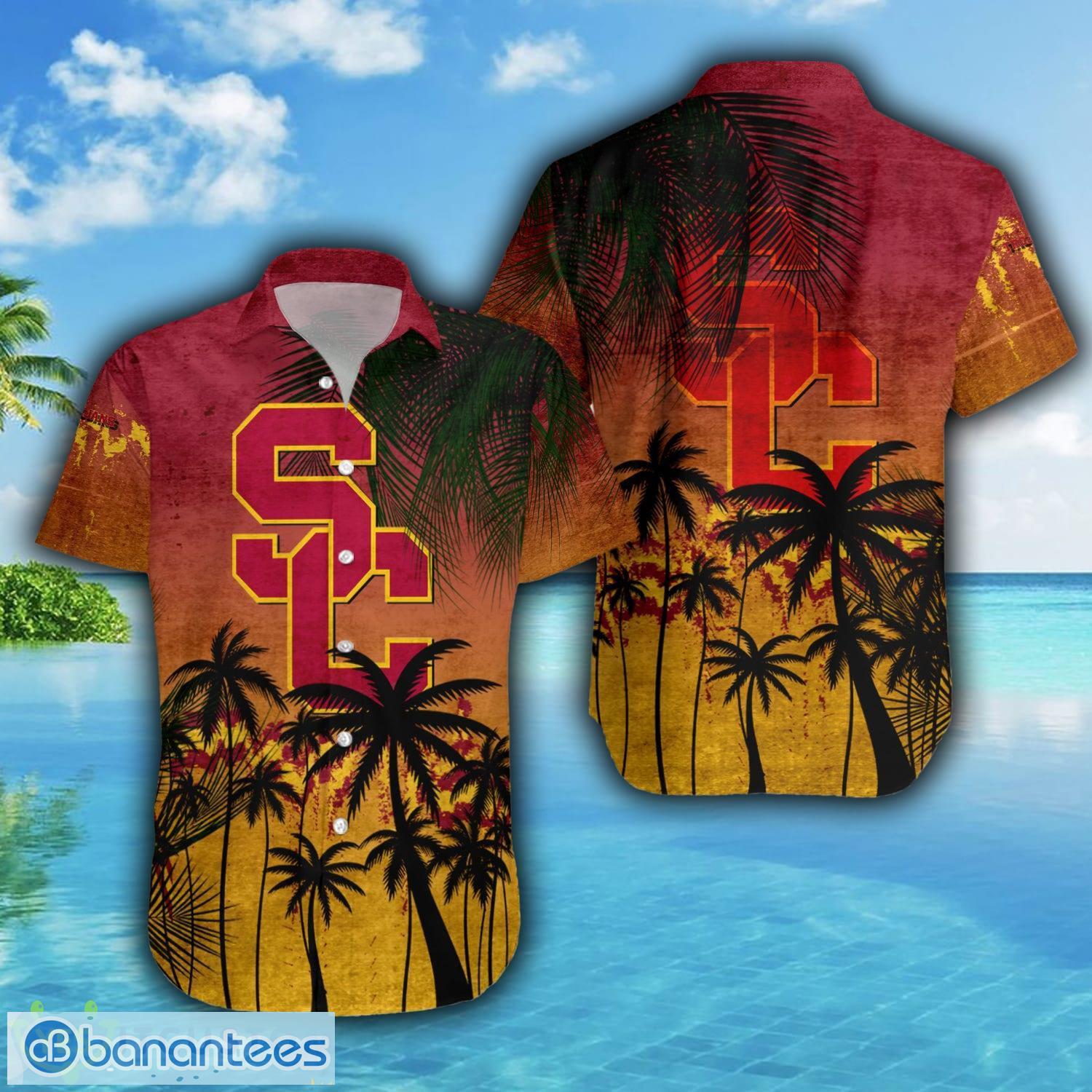 USC Hawaiian Shirt Grunge Coconut Tree USC Trojans Gift in 2023