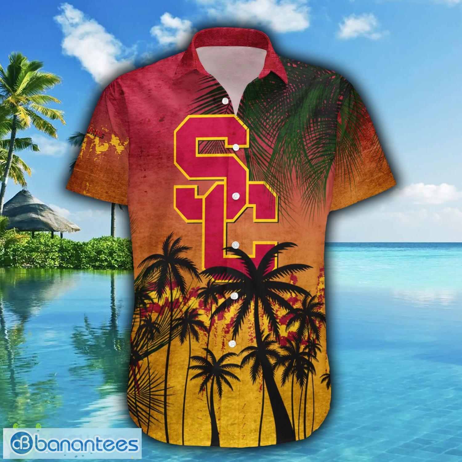 USC Hawaiian Shirt Grunge Coconut Tree USC Trojans Gift in 2023