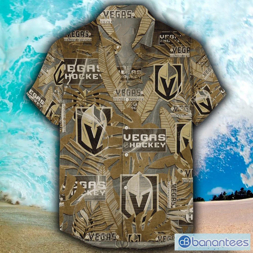 Vegas Golden Knights Hawaiian Retro Logo NHLTropical Beach Men And