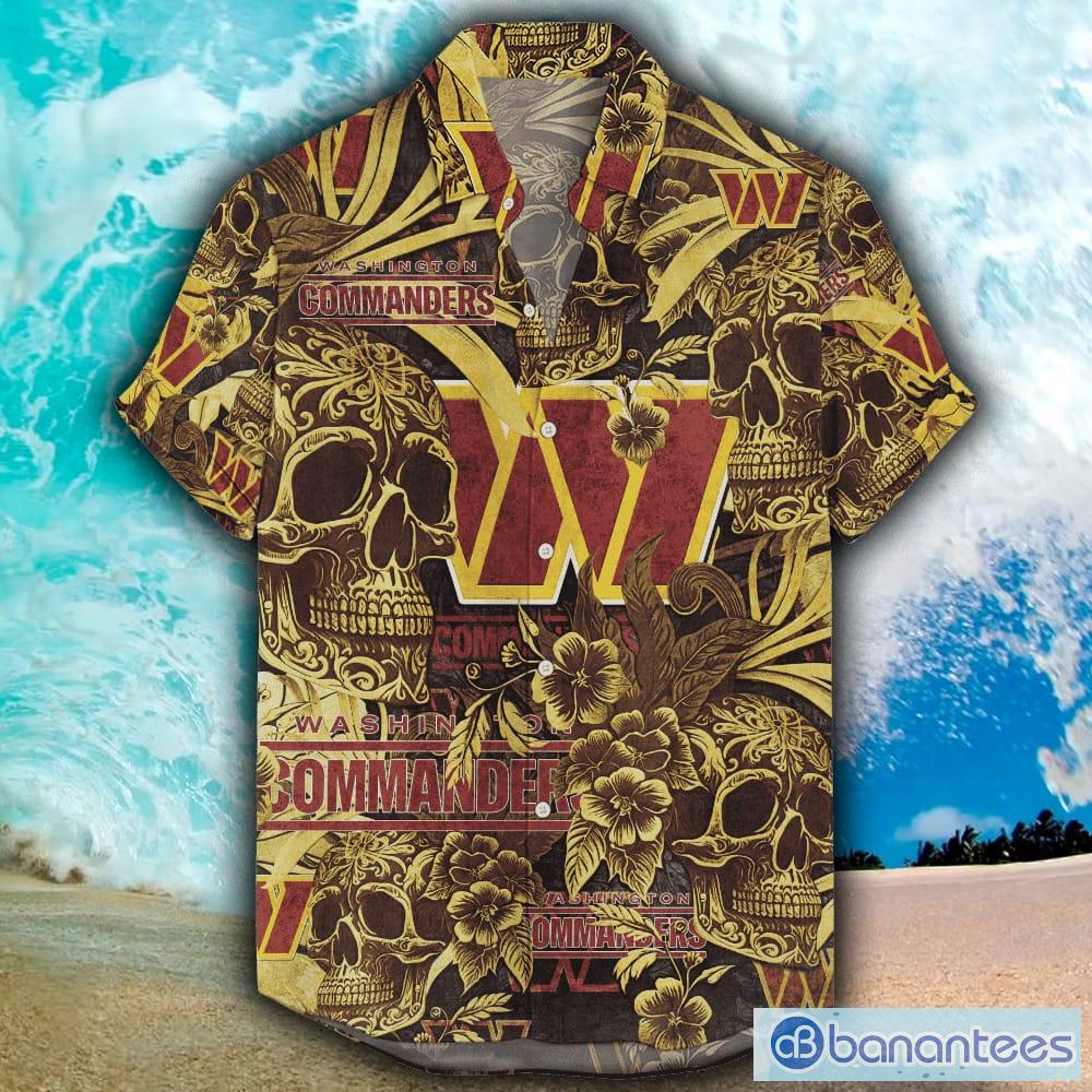 Washington Commanders Hawaiian Jungle Skull NFL Beach Summer Men
