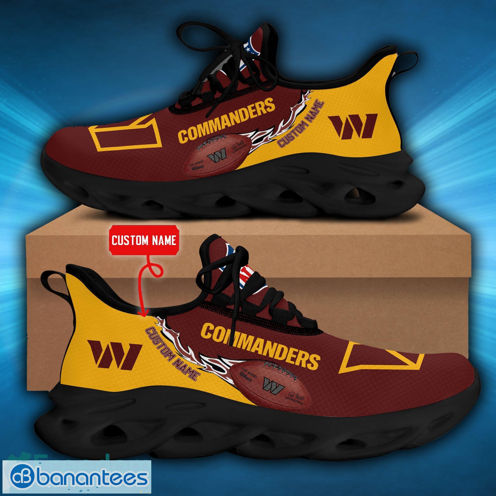 NFL Washington Commanders Brown Yellow Max Sole Sneakers Shoes - T-shirts  Low Price