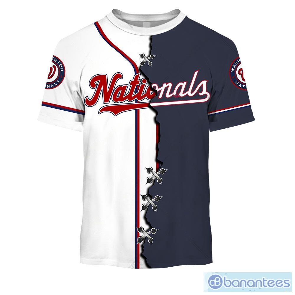 Washington Nationals Custom Number And Name AOP MLB Hoodie Long