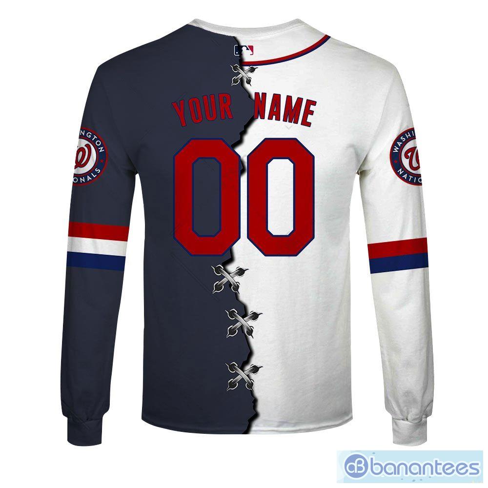 Washington Nationals Custom Number And Name AOP MLB Hoodie Long Sleeve Zip  Hoodie Gift For Fans - Banantees