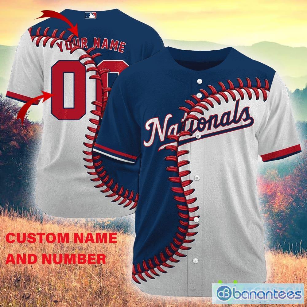 Washington Nationals Custom Name & Number Baseball Jersey Shirt Best Gift  For Men And Women