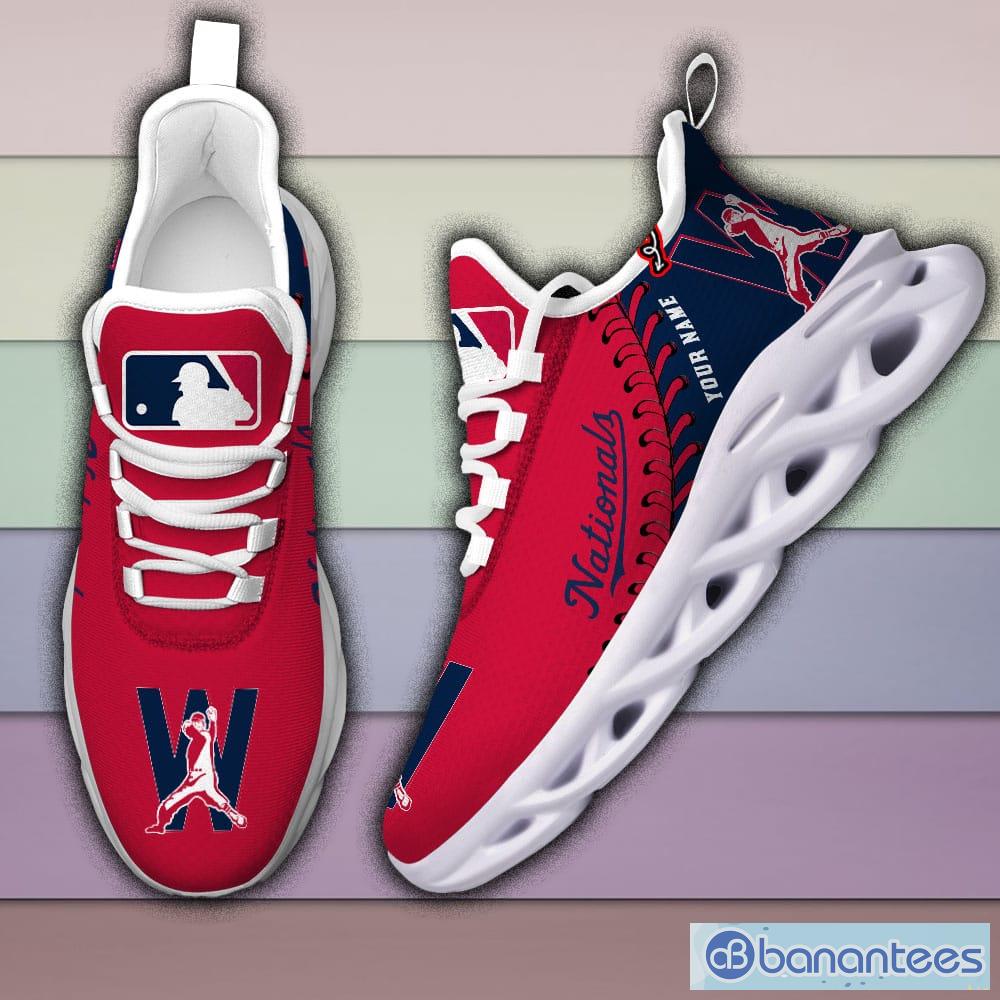 Washington Nationals MLB MAX SOUL SHOES Custom Name For Men And Women Running Sneakers - Washington Nationals-MLB PERSONALIZED MAX SOUL SHOES And Baseball Jersey Shirt-SP300523129ID02_2