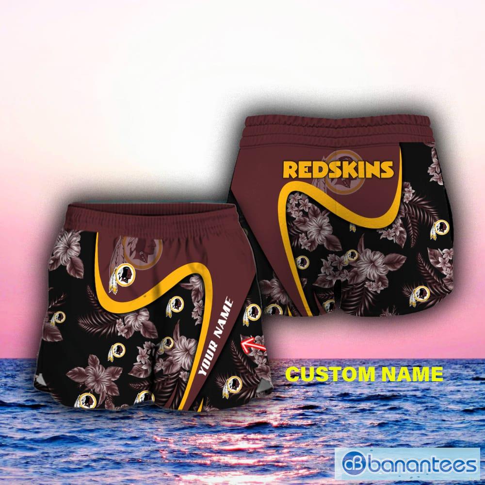 Washington Redskins Custom Name NFL Floral Hawaiian Shirt And