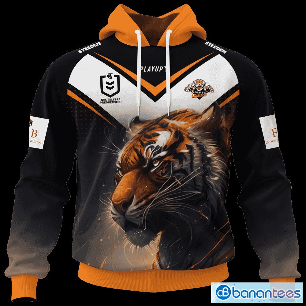 Wests Tigers AOP NRL Custom Number And Name Style 2 3D Hoodie Zip