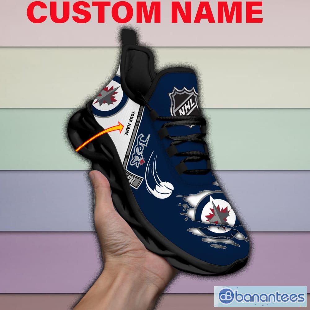 Custom Name Shoes New York Yankees Striped Max Soul Shoes Sport Sneakers -  Banantees