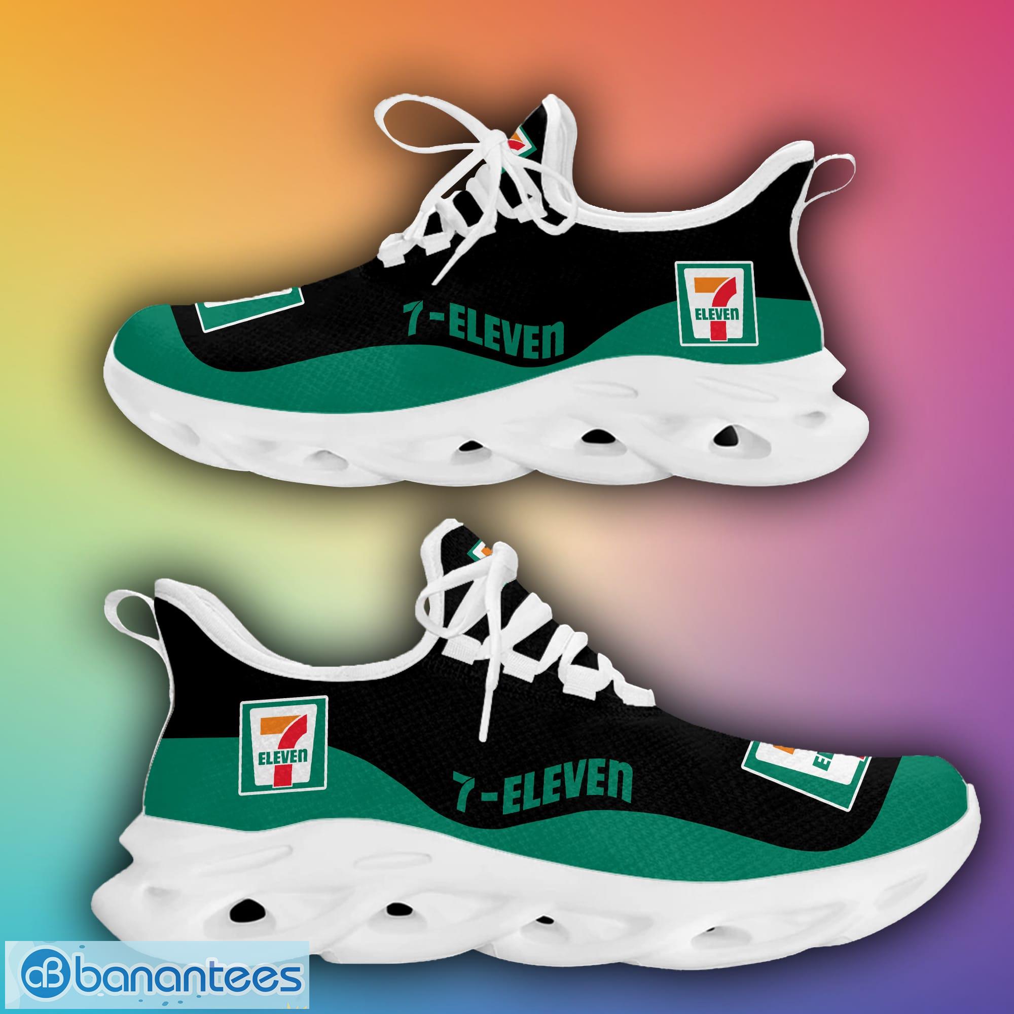 Koncentration bacon anmodning 7-eleven Chunky Sneakers Logo Pattern White Black Max Soul Shoes For Men  Women - Banantees